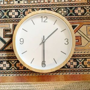 home | faux wood clock
